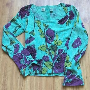Anthropologie HWR Floral Sweater